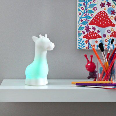 White Nickel effect Giraffe LED Night light