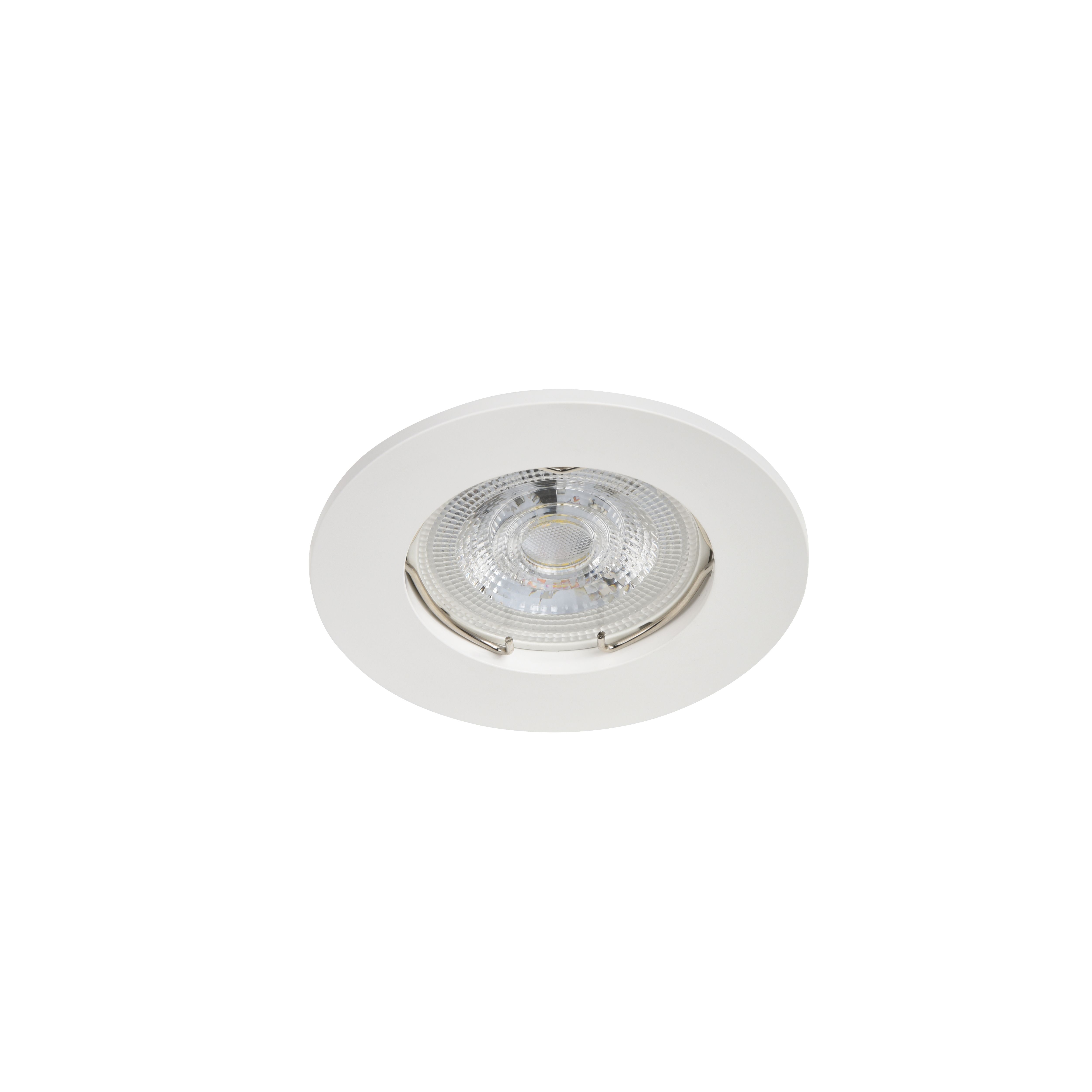 White Non-adjustable LED Warm white Downlight 3.1W IP20, Pack of 10