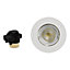 White Non-adjustable LED Warm white Downlight 3.1W IP20, Pack of 10