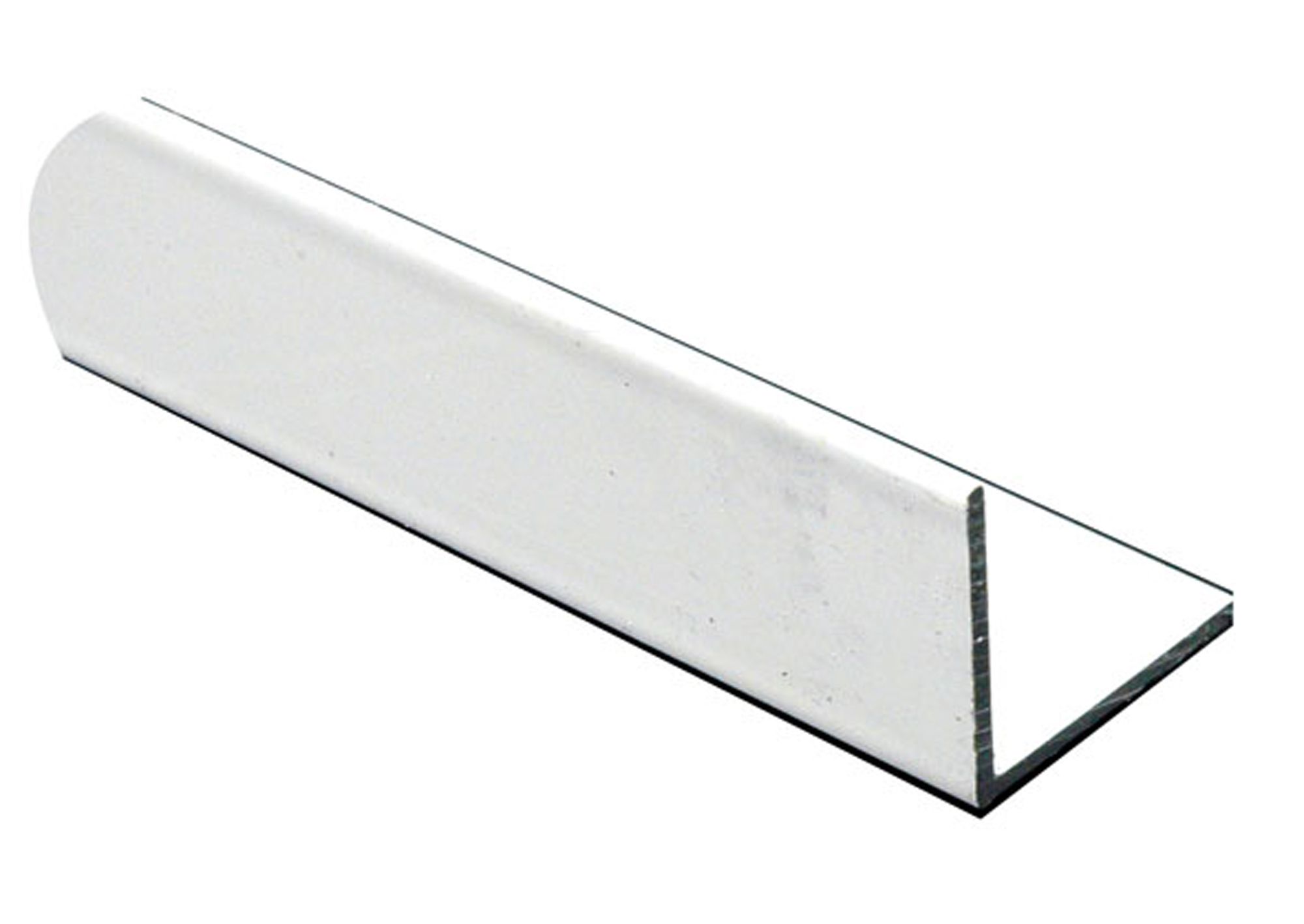 White Painted Aluminium Equal L-shaped Angle profile, (L)1m (W)20mm (D)20mm (T)1.5mm