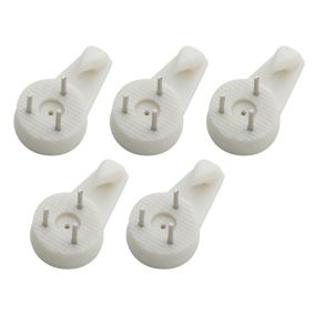 White Picture hook (W)17mm, Pack of 5