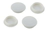 White Plastic Cover cap (Dia)26mm, Pack of 4