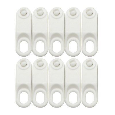 White Plastic Curtain track glide hook (L)11.5mm, Pack of 10 | DIY at B&Q