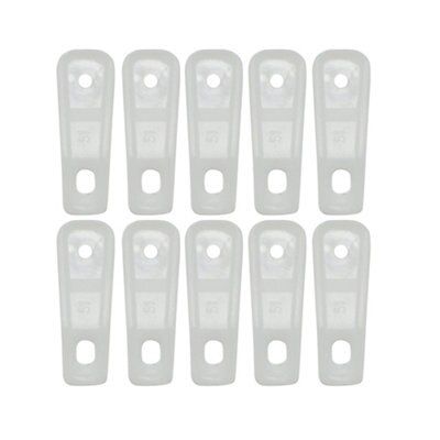 White Plastic Curtain track glide hook (L)34mm, Pack of 10 | DIY at B&Q