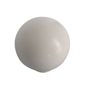White Plastic Round Cabinet Knob (Dia)35.7mm