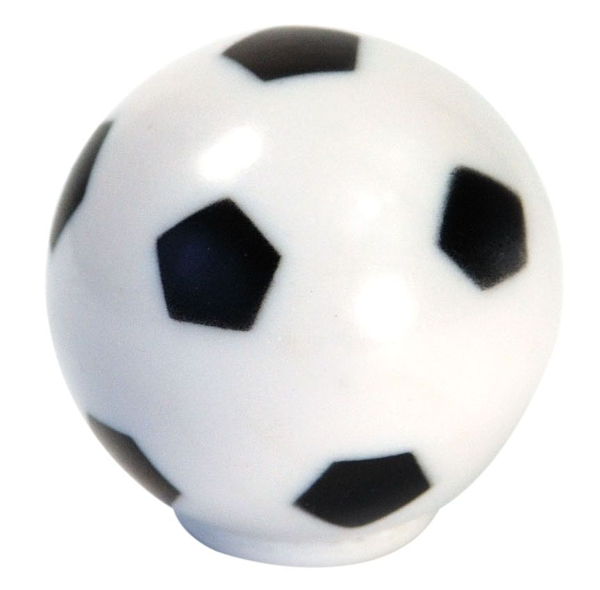 White Plastic Round Football Furniture Knob | DIY at B&Q