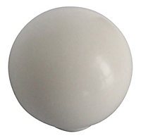 White Plastic Round Furniture Knob, Pack of 10