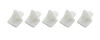 White Plastic Shelf support (L)14mm, Pack of 20