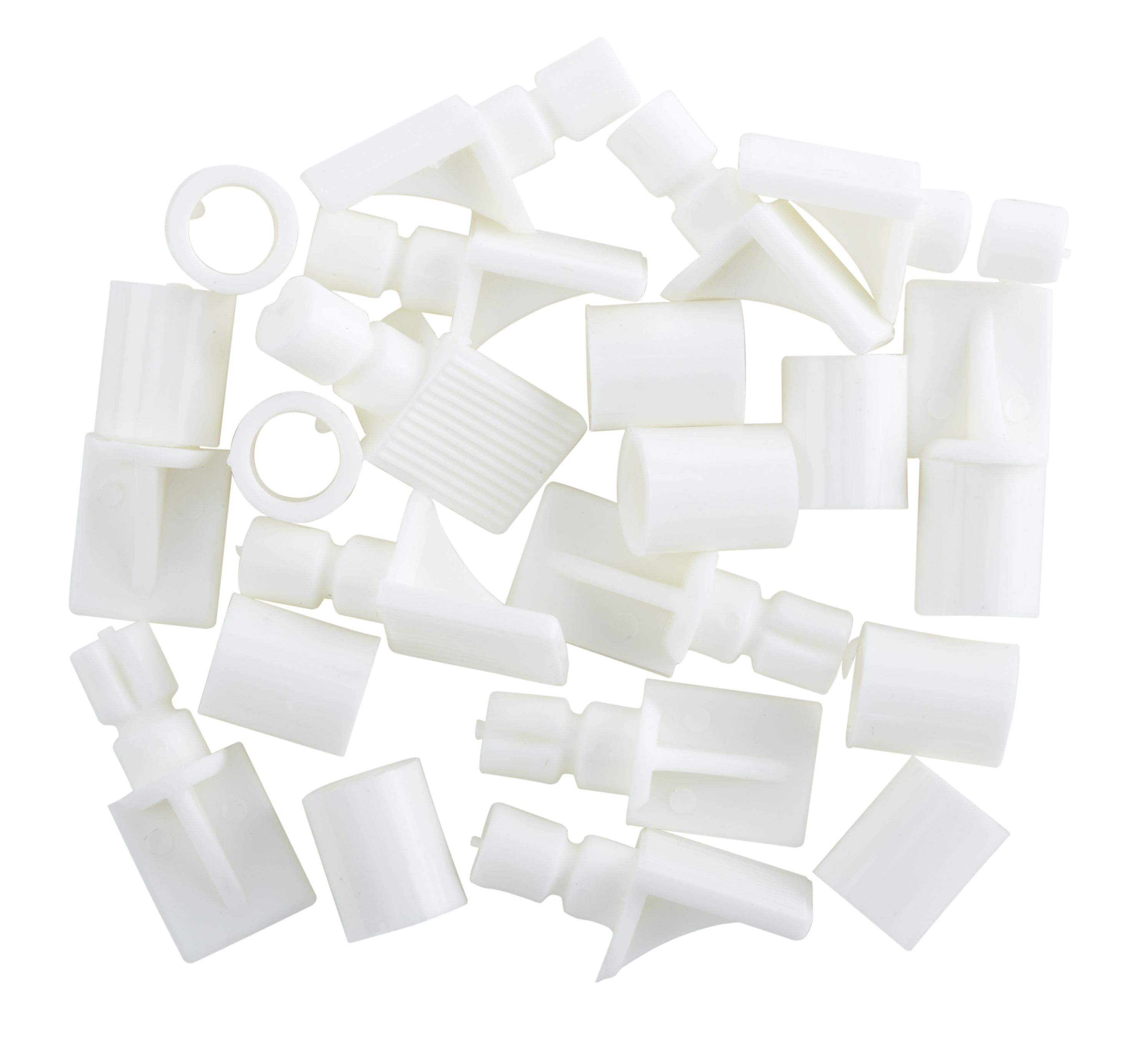 White Plastic Shelf support (L)26mm, Pack of 12 DIY at B&Q