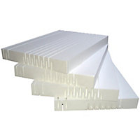 White Polystyrene Insulation board, (L)610mm (W)402mm
