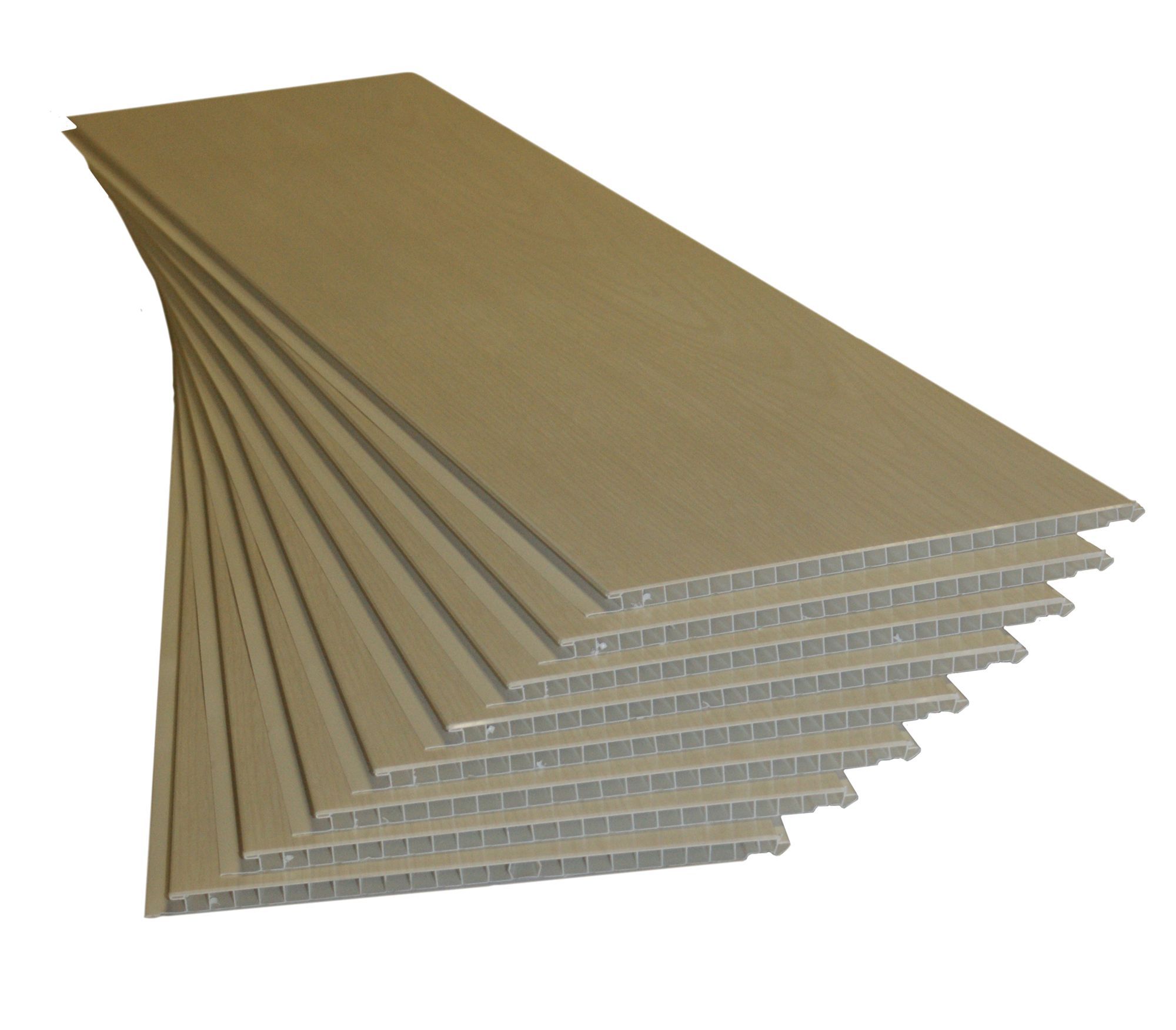 White Polyvinyl chloride (PVC) Cladding (L)1.2m (W)250mm (T)10mm, Pack of 8