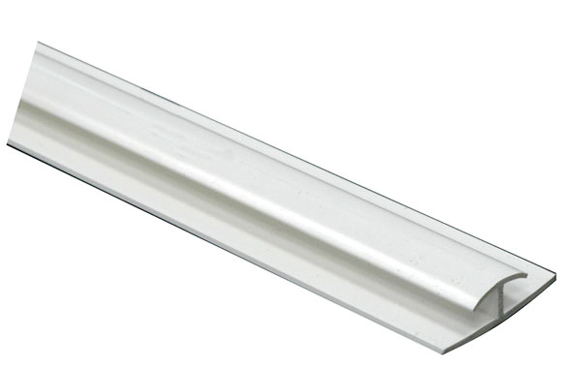 White Polyvinyl chloride (PVC) Finishing profile, (L)1m (W)20mm (D)3 ...