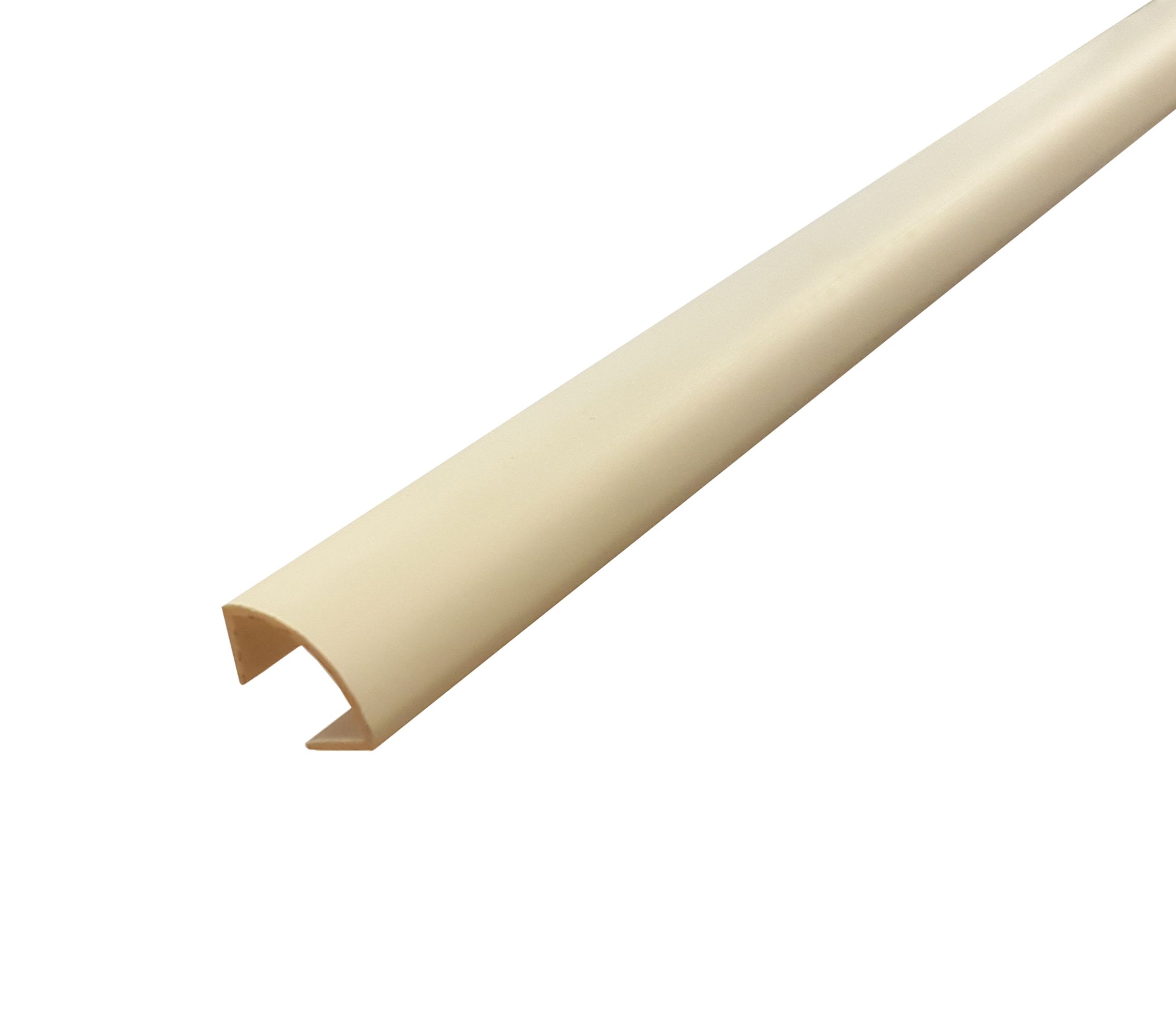 White Polyvinyl chloride (PVC) Quadrant Moulding (L)2.4m (W)18mm (T ...