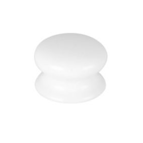 White Porcelain effect Ceramic Round Furniture Knob (Dia)50mm