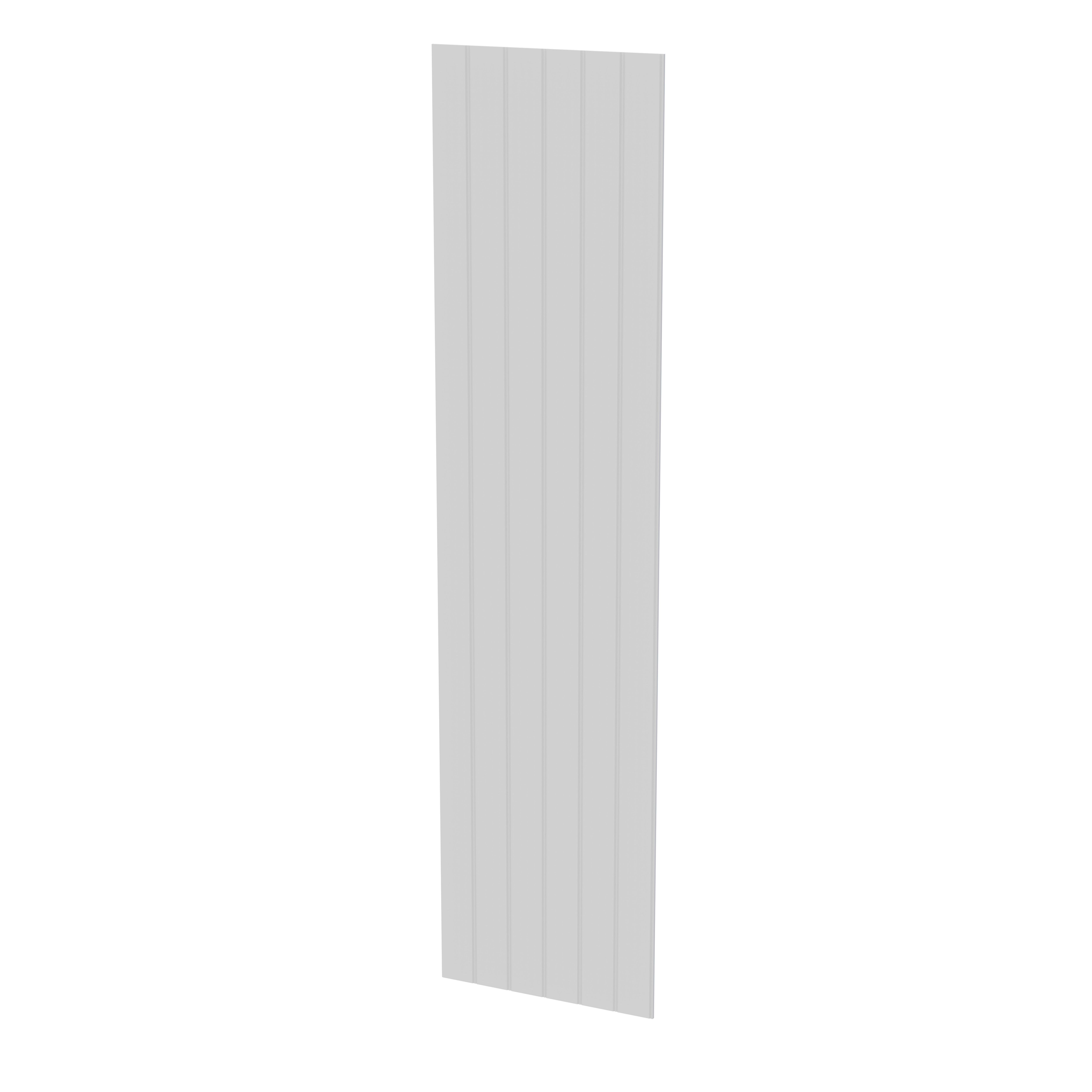 White Primed One Side Slatted Wood Easy connect Decorative wall panel ...