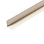 White PVC Angled edge Moulding (L)2.4m (W)30mm (T)30mm