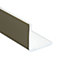 White PVC Equal L-shaped Angle profile, (L)2m (W)20mm