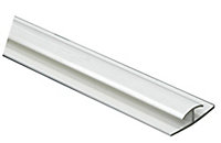 White PVC Finishing profile, (L)1m (W)20mm