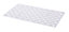 White PVC Non-reversible Slip resistant Square Bath mat, (L)700mm (W)400mm (T)5mm