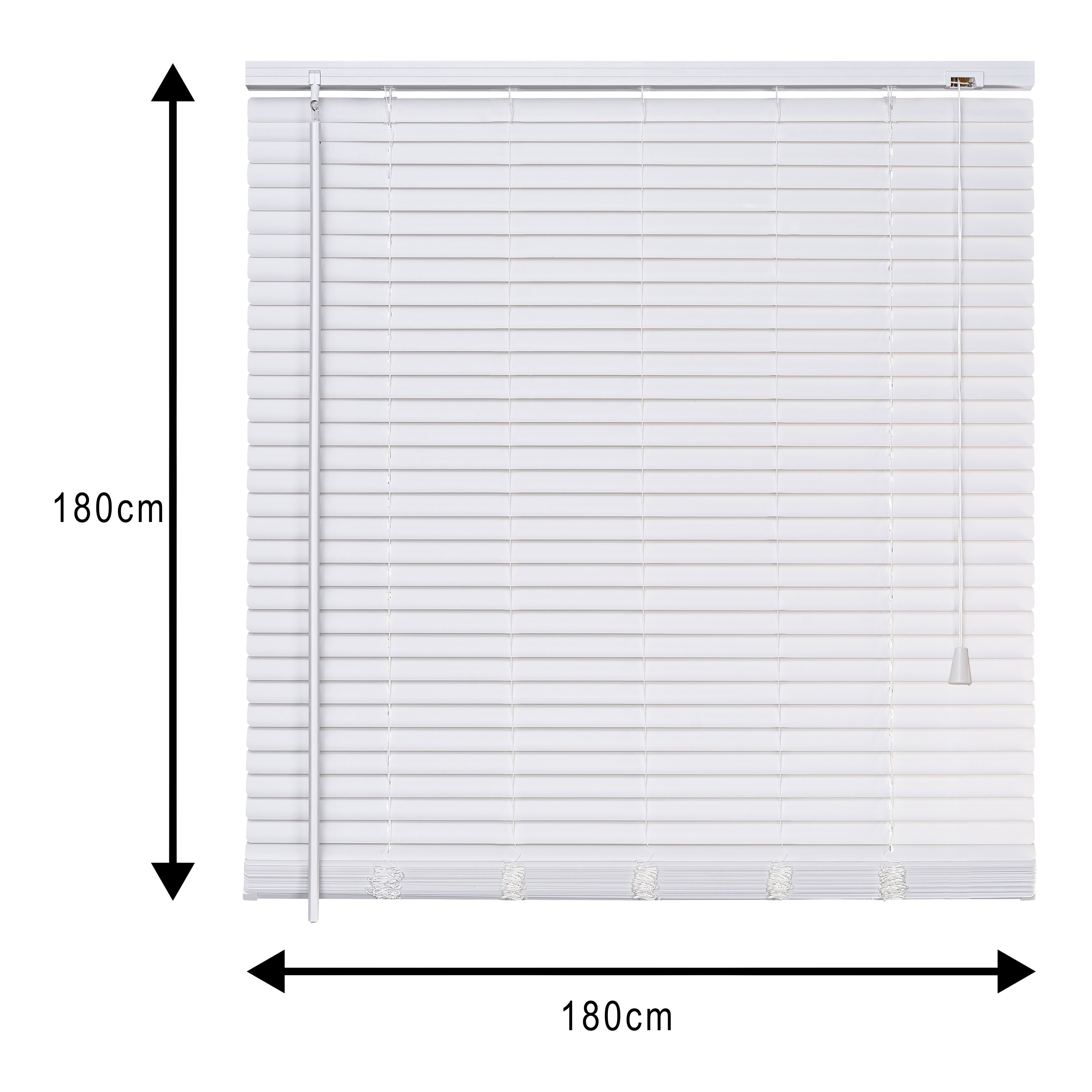White PVC Venetian Blind (W)180cm (L)180cm