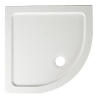 White Quadrant Shower tray (L)80cm (W)80cm (H)4.5cm