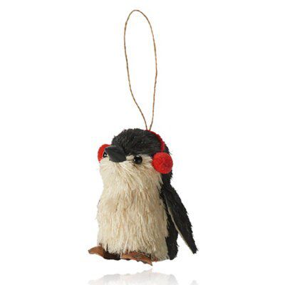 White, red & black Plastic Penguin Hanging decoration of 1