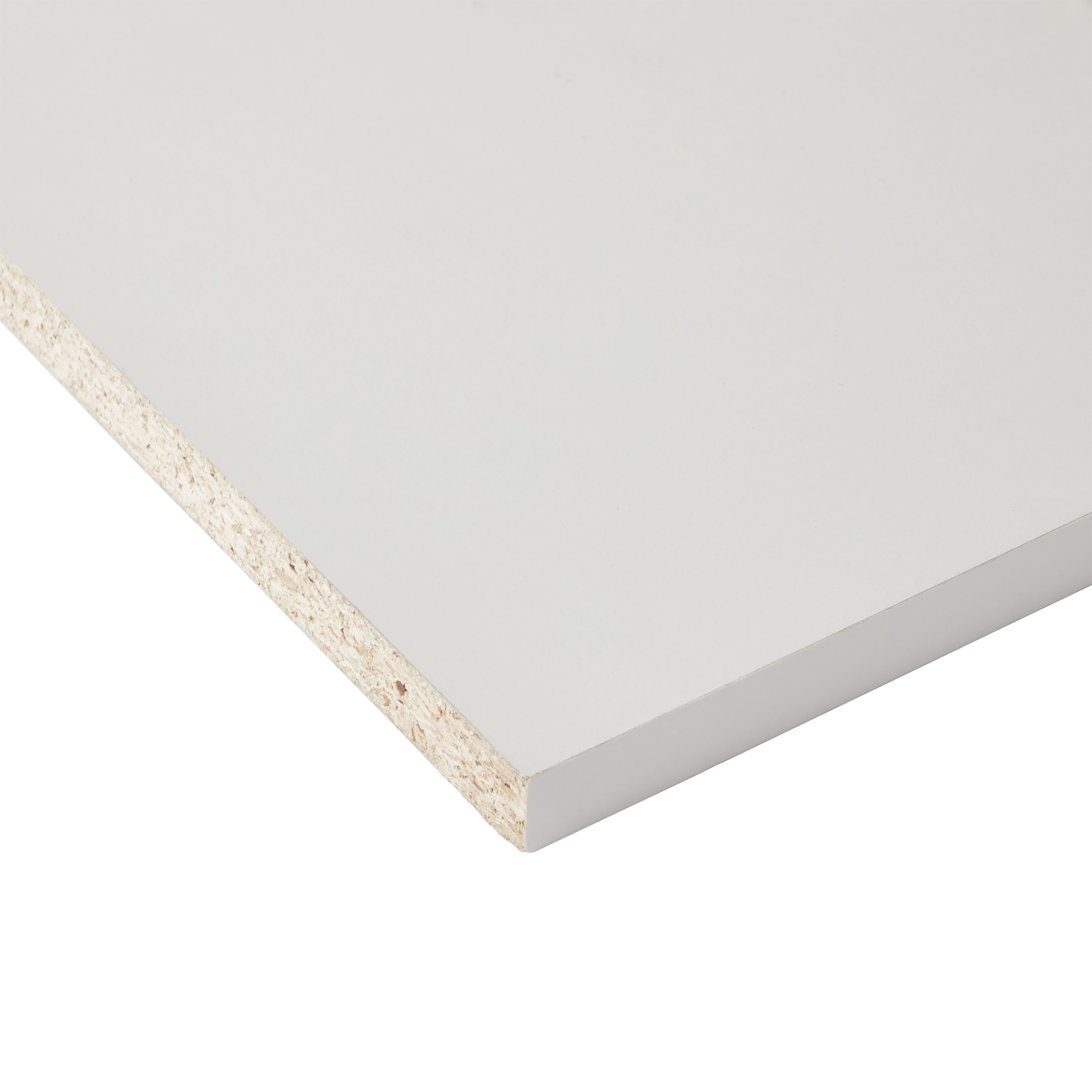 White Semi Edged Chipboard Furniture Board, (L)2m (W)300mm (T)16mm ...