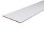 White Semi edged Melamine-faced chipboard (MFC) Furniture board, (L)2.5m (W)400mm (T)16mm