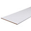 White Semi edged Melamine-faced chipboard (MFC) Furniture board, (L)2m (W)150mm (T)16mm