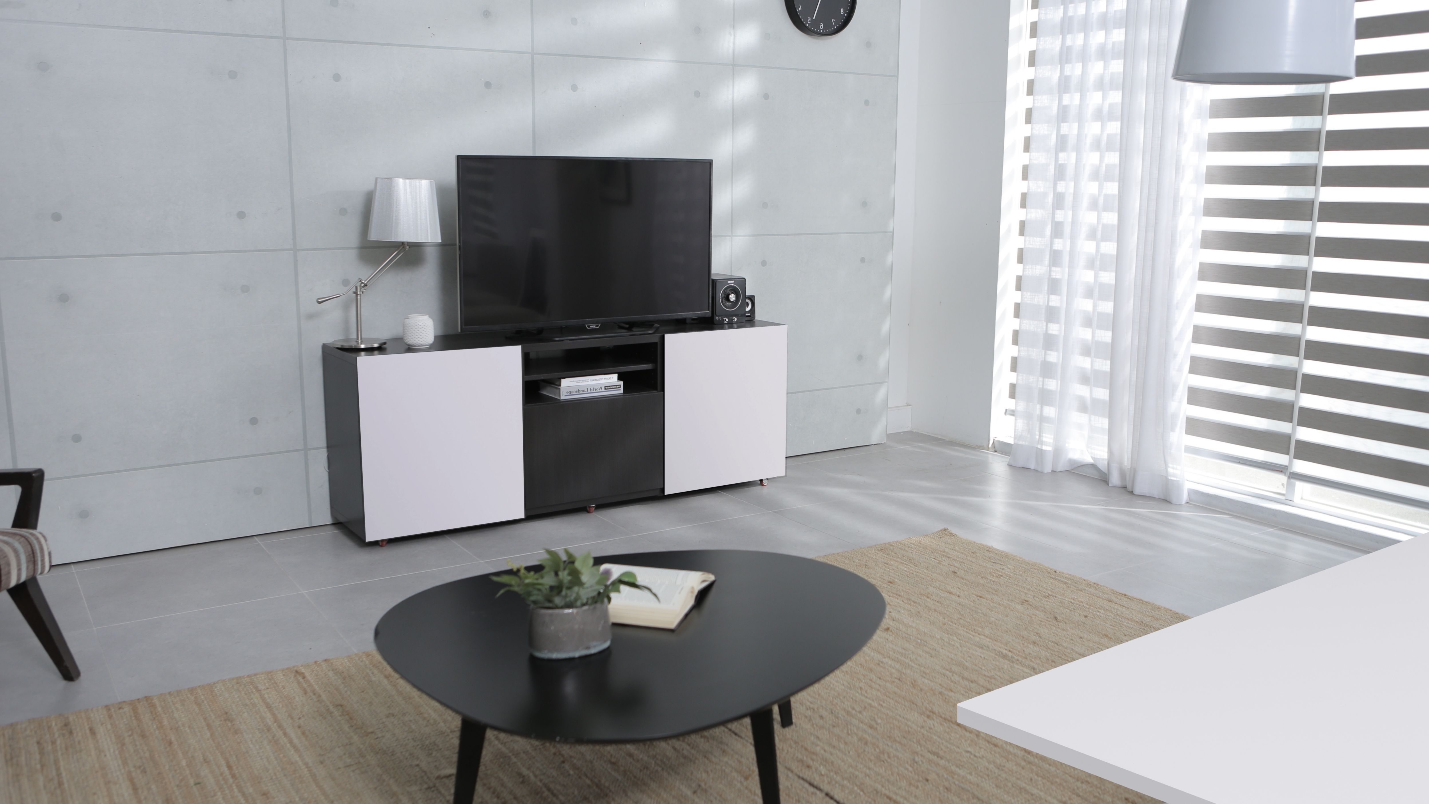 White Semi edged Melamine-faced chipboard (MFC) Furniture board, (L)2m (W)150mm (T)16mm