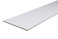 White Semi edged Melamine-faced chipboard (MFC) Furniture board, (L)2m (W)400mm (T)16mm