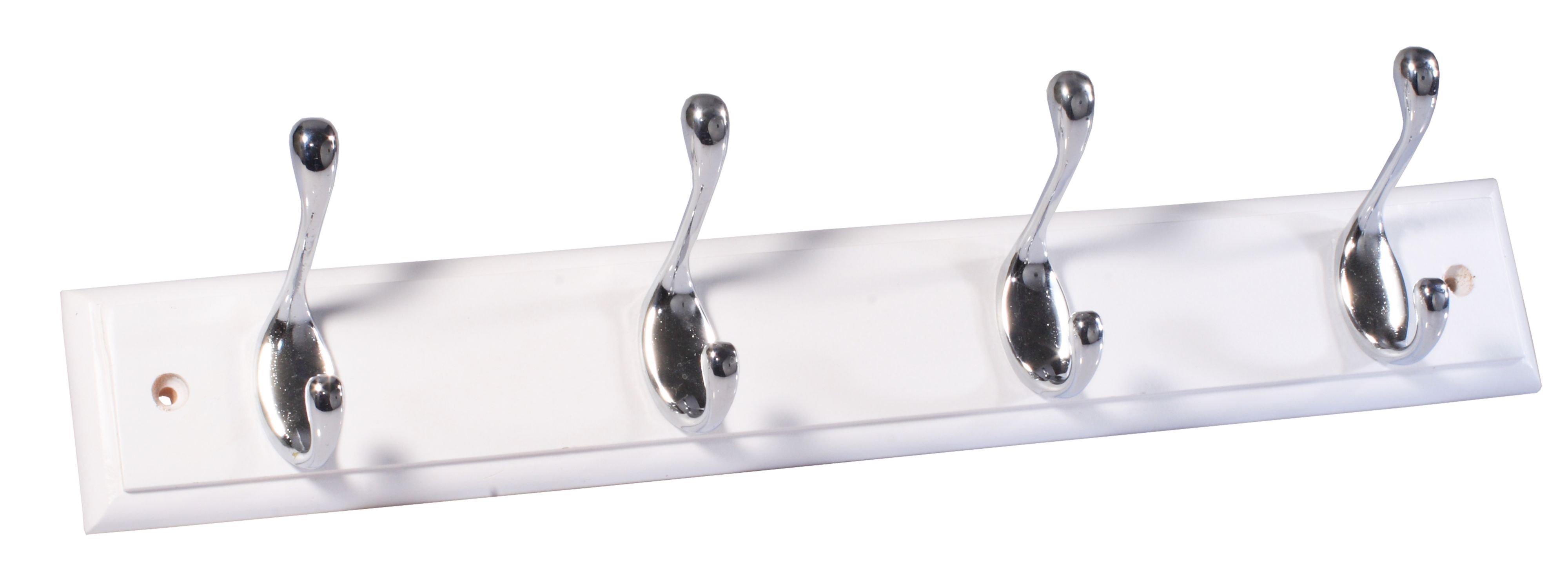 White Silver effect Hook rail (L)458mm