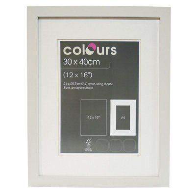 White Single Picture frame (H)40cm x (W)30cm