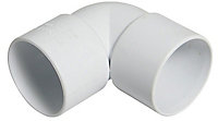 White Solvent weld 90° Waste pipe Bend (Dia)32mm