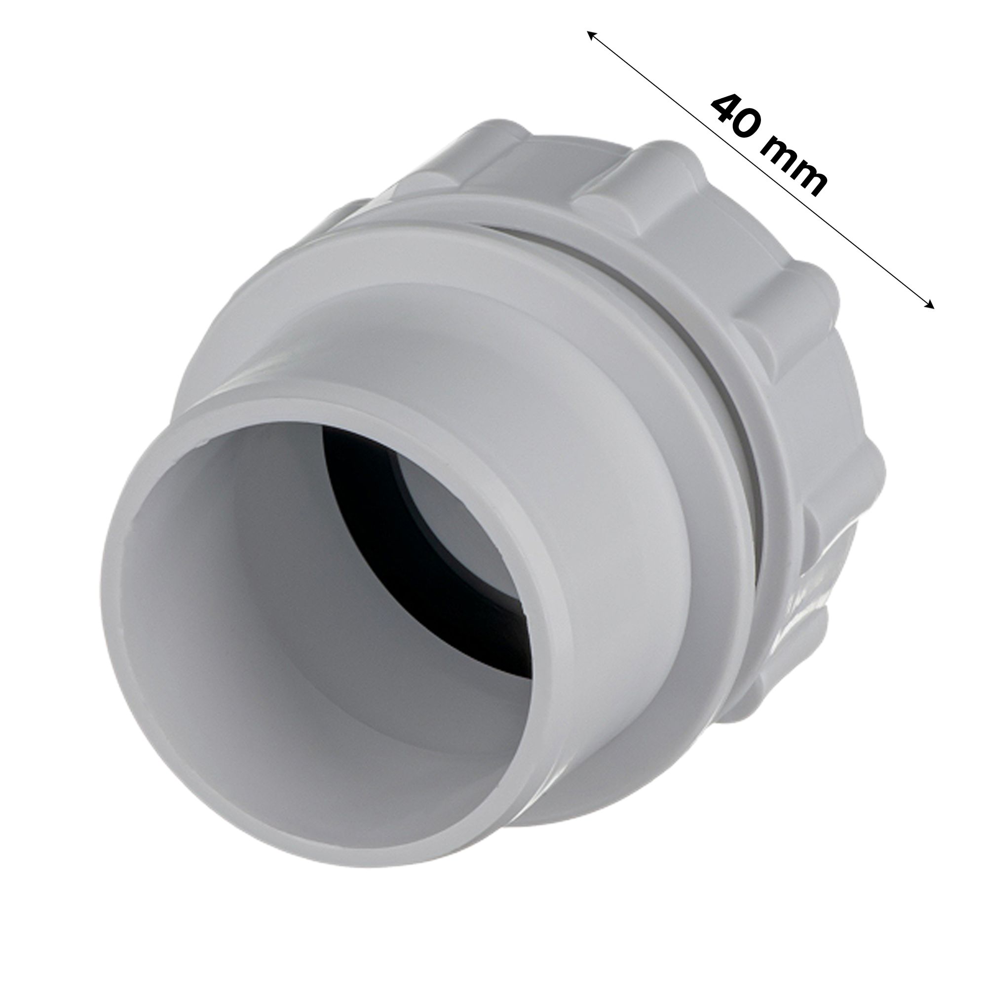 White Solvent weld Waste pipe Access plug, (Dia)40mm