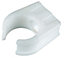 White Solvent weld Waste pipe Clip (Dia)21.5mm, Pack of 4