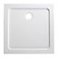 White Square Shower tray (L)76cm (W)76cm (H)4.5cm