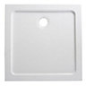 White Square Shower tray (L)80cm (W)80cm (H)4.5cm