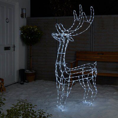 White Standing reindeer Electrical christmas decoration