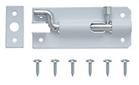 White Steel Barrel Door bolt N240 (L)76mm (W)38mm