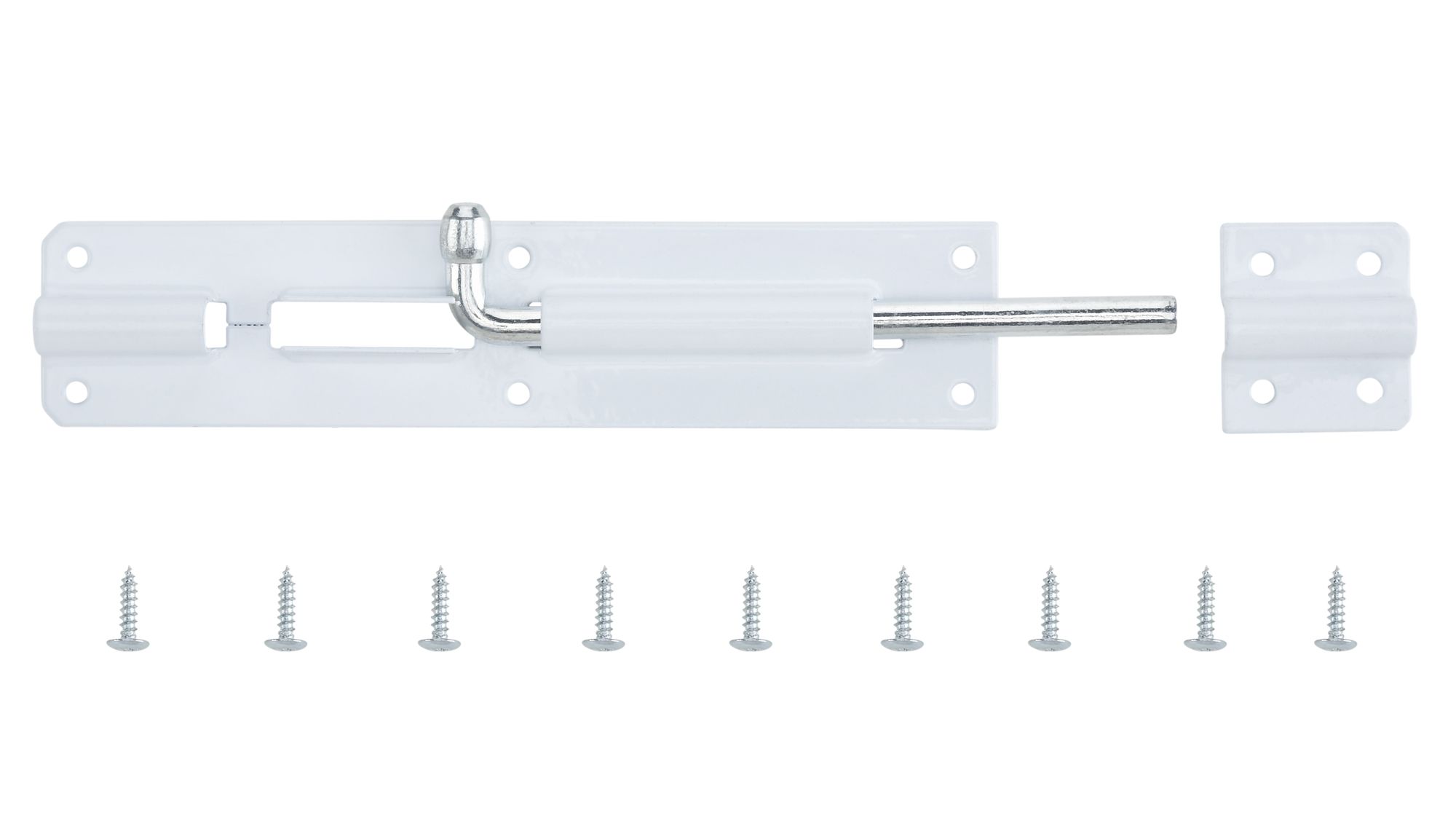 4-Pack 2.5 Inch White Aluminum Barrel Bolt Latch – Slide Lock For Doors, Windows, Gates – Modern Style
