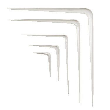 White Steel Shelving bracket (H)100mm (L)100mm (D)75mm