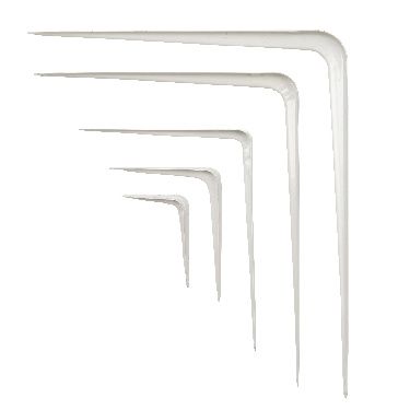 White Steel Shelving bracket (H)150mm (D)125mm