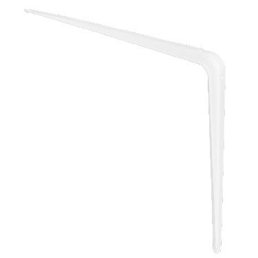 White linear shelf bracket 25 cm