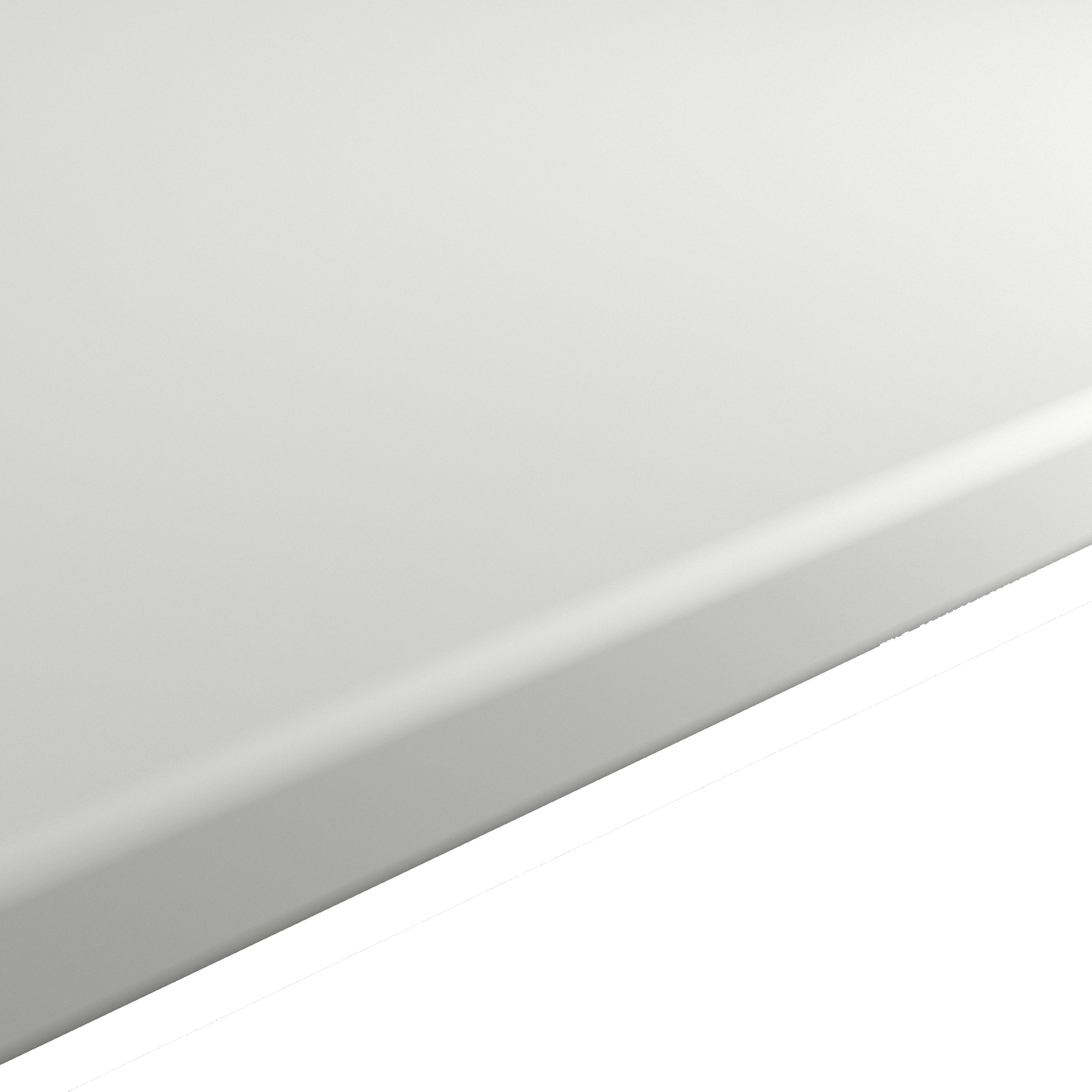 White Stone effect Laminate Post-formed edge Kitchen Worktop, (L)2400mm (T)28mm