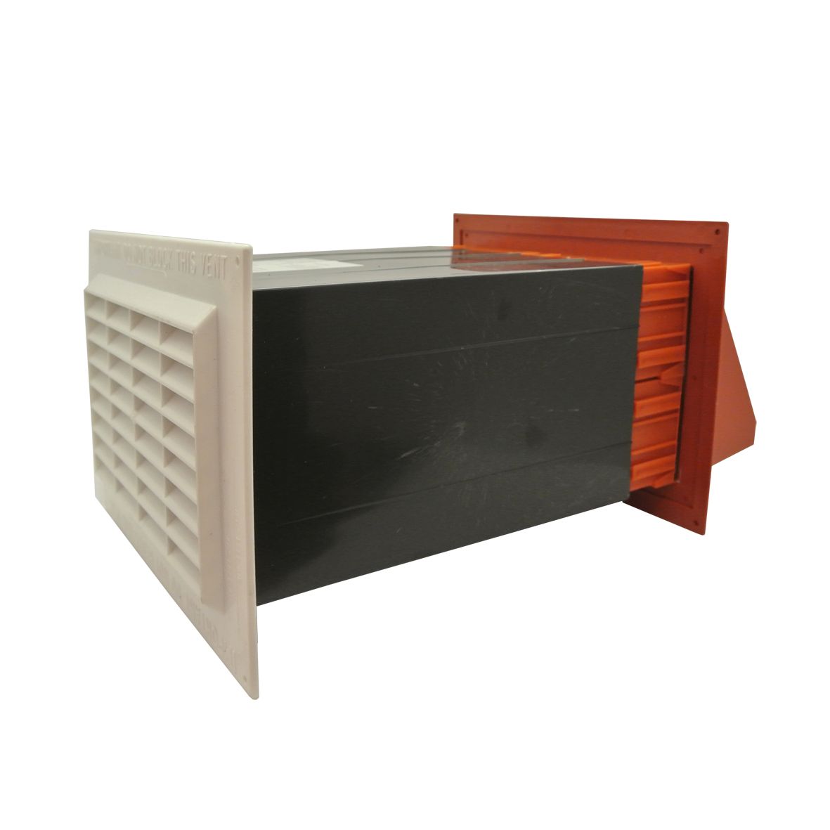 White & terracotta Flueless Gas fire Air vent FPFBQ559, (H)195mm (W)270mm