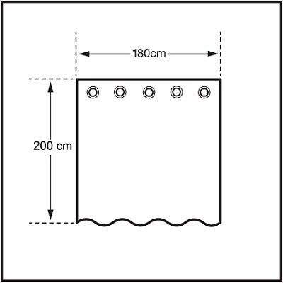 White Textured Shower curtain (H)200cm (W)180cm