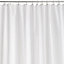 White Textured Shower curtain (H)200cm (W)180cm