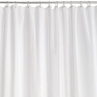 White Textured Shower curtain (H)200cm (W)180cm