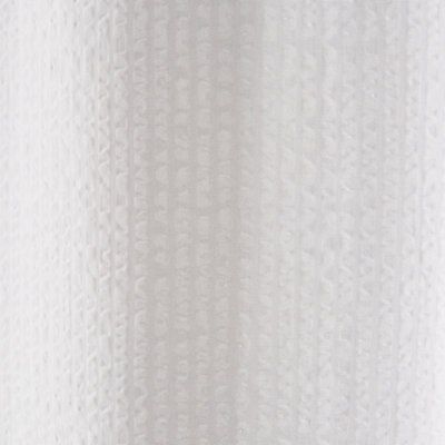 White Textured Shower curtain (H)200cm (W)180cm